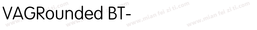 VAGRounded BT字体转换